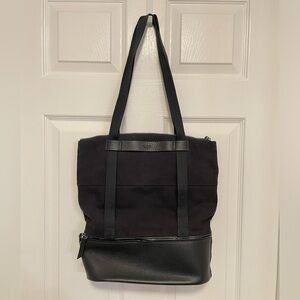 NEW Black Shoulder Bag With Shoe Compartment